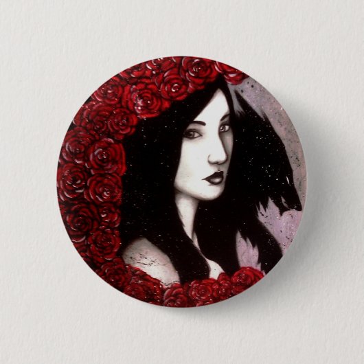 Rood en de Wolf Ronde Button 5,7 Cm (Voorkant)
