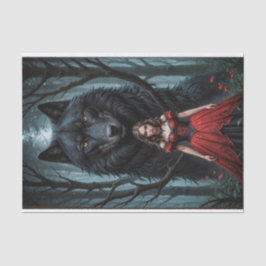 Rood en de zwarte wolf tissuepapier