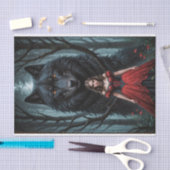 Rood en de zwarte wolf tissuepapier (Craft)