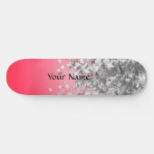 Rood en faux glitter skateboard (Horizontaal)