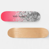 Rood en faux glitter skateboard (Horizontaal)