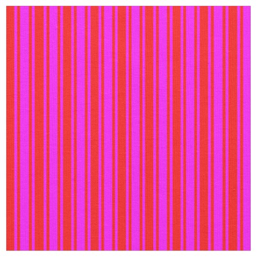 Rood en Fuchsia Pattern van Stripes Stof (Close Up)