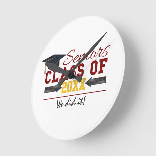 Rood en geel Afstuderen Ronde Klok (Hoek)