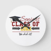 Rood en geel Afstuderen Ronde Klok (Voorkant)