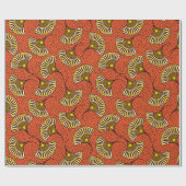 Rood en geel Ankara kan inpakpapier afdrukken (Vlak)