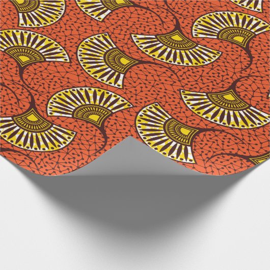 Rood en geel Ankara kan inpakpapier afdrukken (Hoek)