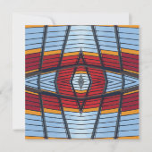 Rood en geel architectonisch detail Opmerking Kaar Feestdagenkaart (Voorkant)