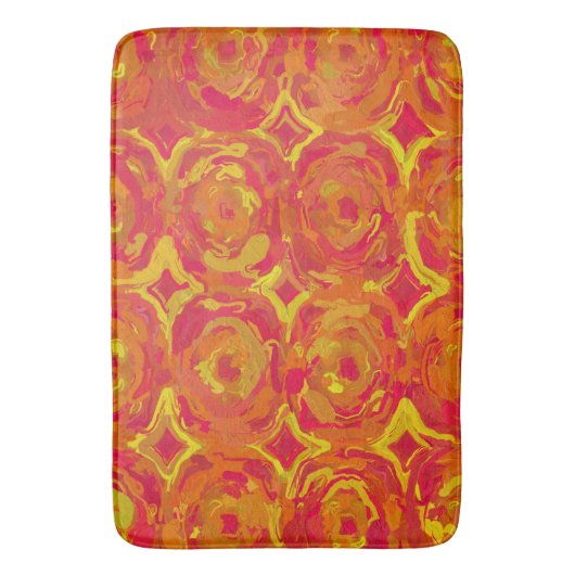 Rood en geel badmat (Voorkant Verticaal)