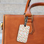 Rood en geel Bagagelabel van het wildblokpatroon