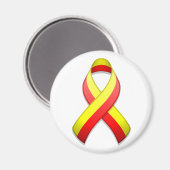 Rood en Geel Bewustzijnslint Magneet (Voorkant / Achterkant)
