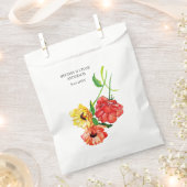 Rood en geel bloemenboeket bedankzakje (Geknipt)