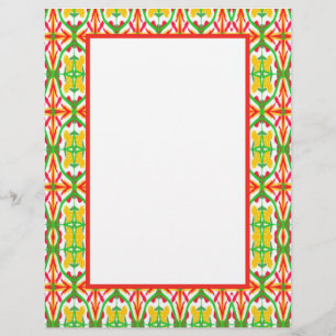 Rood en geel briefhoofd