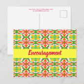 Rood en geel briefkaart (Voorkant / Achterkant)