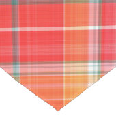 Rood en geel Cheery Plaid Korte Tafelloper (Hoek)