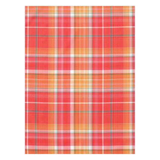 Rood en geel Cheery Plaid Tafelkleed (Voorkant)