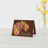 Rood en Geel Daisies Bruin Achtergrond Dank u Kaart (Gele Bloem)