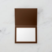 Rood en Geel Daisies Bruin Achtergrond Dank u Kaart (Binnen)