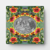 Rood en geel Daisy Creëer Uw eigen foto Fotoplaat (Voorkant)