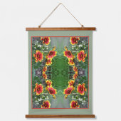 Rood en geel Daisy Deken Bloem Abstract Hangend Wandkleed (Voorkant)