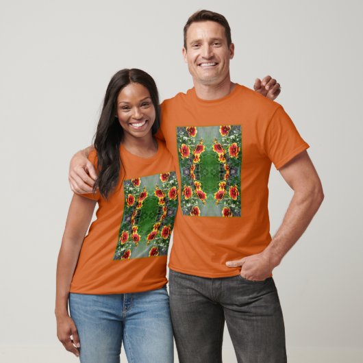 Rood en geel Daisy Deken Bloem Abstract T-shirt (Unisex)