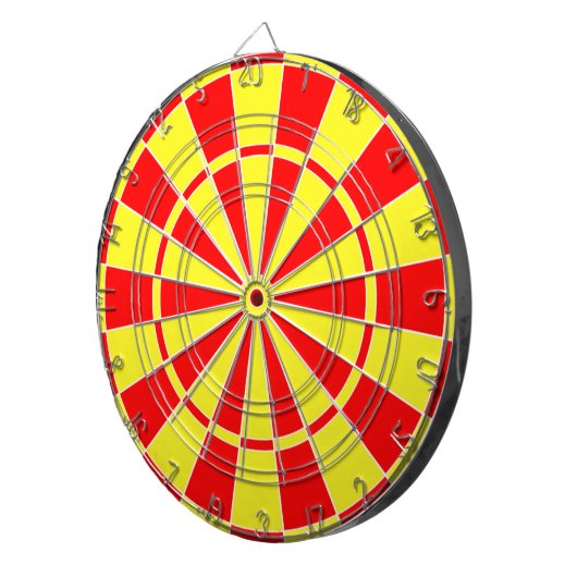 Rood en geel dartbord (Voorkant Rechts)