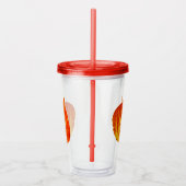 Rood en geel esperen Leaf #10 Acryl Drinkbeker (Rechts)