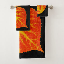 Rood en geel esperen Leaf #10 Bad Handdoek