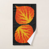 Rood en geel esperen Leaf #10 Bad Handdoek (Handdoek)