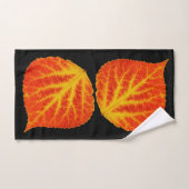 Rood en geel esperen Leaf #10 Bad Handdoek (Handdoek)