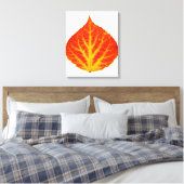 Rood en geel esperen Leaf #10 Canvas Afdruk (Insitu (Slaapkamer))