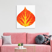 Rood en geel esperen Leaf #10 Canvas Afdruk (Insitu (Woonkamer))