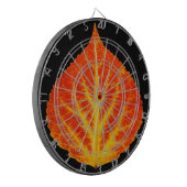 Rood en geel esperen Leaf #10 Dartbord (Voorkant Links)