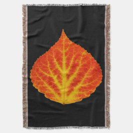 Rood en geel esperen Leaf #10 Deken