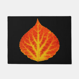 Rood en geel esperen Leaf #10 Deurmat