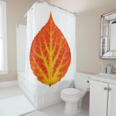 Rood en geel esperen Leaf #10 Douchegordijn (In situ)