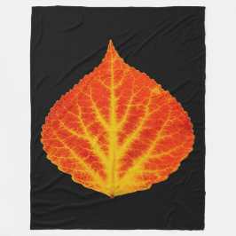 Rood en geel esperen Leaf #10 Fleece Deken