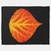 Rood en geel esperen Leaf #10 Fleece Deken (Voorkant (Horizontaal))