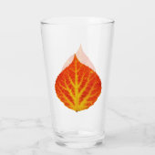 Rood en geel esperen Leaf #10 Glas (Achterkant)