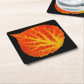 Rood en geel esperen Leaf #10 Kartonnen Onderzetters (Schuin)