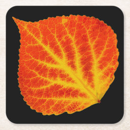 Rood en geel esperen Leaf #10 Kartonnen Onderzetters