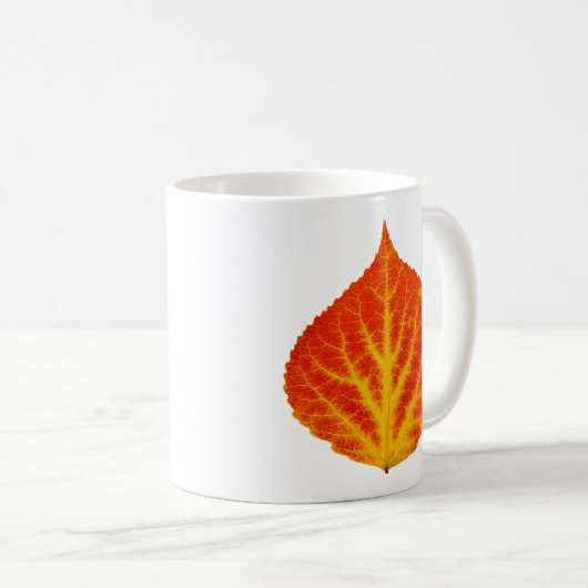 Rood en geel esperen Leaf #10 Koffiemok (Voorkant rechts)