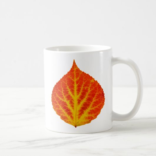 Rood en geel esperen Leaf #10 Koffiemok (Rechts)