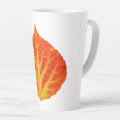 Rood en geel esperen Leaf #10 Latte Mok (Rechterhoek)