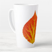 Rood en geel esperen Leaf #10 Latte Mok (Linkerhoek)