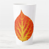 Rood en geel esperen Leaf #10 Latte Mok (Voorkant)