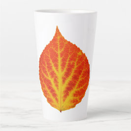 Rood en geel esperen Leaf #10 Latte Mok