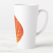Rood en geel esperen Leaf #10 Latte Mok (Rechts)