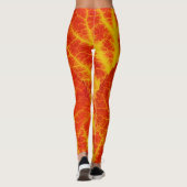 Rood en geel esperen Leaf #10 Leggings (Achterkant)