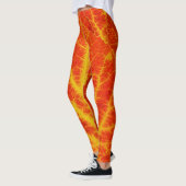 Rood en geel esperen Leaf #10 Leggings (Links)