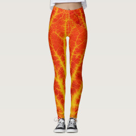 Rood en geel esperen Leaf #10 Leggings